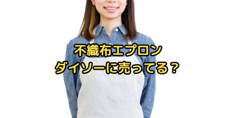 不織布エプロンダイソー売ってる