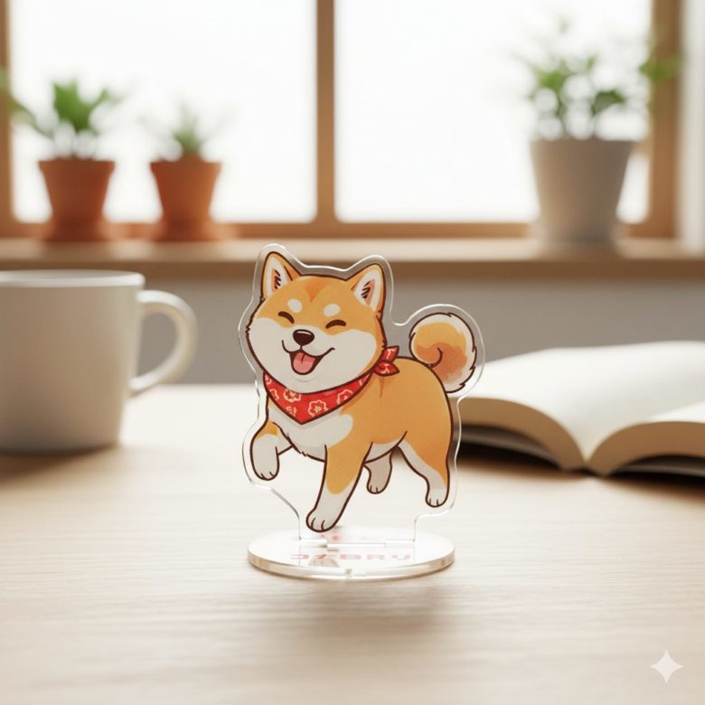 可愛い柴犬のアクリルスタンド